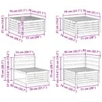 vidaXL Záhradná súprava gaučov 8 pcs Biela Pevné akáciové drevo – Obrázok 11