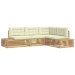 vidaXL Súpravy pohoviek 5 Kus 277,5 x 198,5 x 73 cm – Obrázok 2