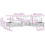 vidaXL Súpravy pohoviek 5 Kus 277,5 x 198,5 x 73 cm – Obrázok 9