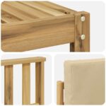 vidaXL Záhradná súprava gaučov 6 pcs Biela a béžová 59 x 59 x 37 cm – Obrázok 6