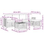 vidaXL Záhradná súprava gaučov 6 pcs Biela a krémová 59 x 59 x 37 cm – Obrázok 7