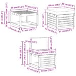 vidaXL Záhradná súprava gaučov 6 pcs Biela a krémová 59 x 59 x 37 cm – Obrázok 8