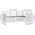 vidaXL Súpravy pohoviek 4 pcs Biela 187,5 x 128,5 x 73 cm – Obrázok 6