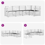 vidaXL Záhradná súprava gaučov 5 pcs Biela 249 x 130,5 x 73 cm – Obrázok 6