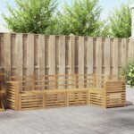 vidaXL Záhradná súprava gaučov 5 pcs Biela 251 x 132,5 x 73 cm