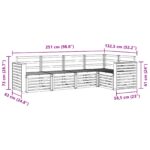 vidaXL Záhradná súprava gaučov 5 pcs Biela 251 x 132,5 x 73 cm – Obrázok 7