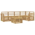 vidaXL Záhradná súprava gaučov 6 pcs Biela 59 x 59 x 37 cm – Obrázok 2