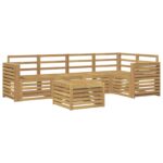 vidaXL Záhradná súprava gaučov 6 pcs Biela 59 x 59 x 37 cm – Obrázok 2
