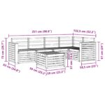 vidaXL Záhradná súprava gaučov 6 pcs Biela 59 x 59 x 37 cm – Obrázok 9