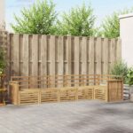 vidaXL Záhradná súprava gaučov 6 pcs Biela 306 x 128,5 x 73 cm