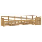 vidaXL Záhradná súprava gaučov 6 pcs Biela 306 x 128,5 x 73 cm – Obrázok 2