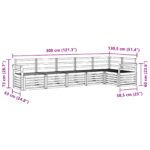 vidaXL Záhradná súprava gaučov 6 pcs Biela 308 x 130,5 x 73 cm – Obrázok 7