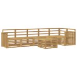 vidaXL Záhradná súprava gaučov 7 pcs Biela 59 x 59 x 37 cm – Obrázok 2