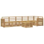 vidaXL Záhradná súprava gaučov 7 pcs Biela 59 x 59 x 37 cm – Obrázok 2
