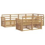 vidaXL Záhradná súprava gaučov 7 pcs Biela 249 x 130,5 x 73 cm – Obrázok 2