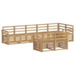 vidaXL Záhradná súprava gaučov 8 pcs Biela 308 x 130,5 x 73 cm – Obrázok 2