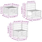 vidaXL Záhradná súprava gaučov 6 pcs Biela Polyester – Obrázok 9