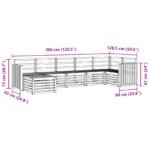 vidaXL Záhradná súprava gaučov 7 pcs Biela – Obrázok 9