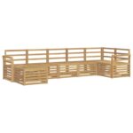 vidaXL Záhradná súprava gaučov 7 pcs Biela – Obrázok 2