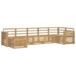 vidaXL Záhradná súprava gaučov 7 pcs Biela – Obrázok 2