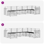 vidaXL Záhradná súprava gaučov 7 pcs Biela – Obrázok 8