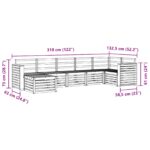 vidaXL Záhradná súprava gaučov 7 pcs Biela – Obrázok 9