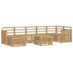vidaXL Záhradná súprava gaučov 8 pcs Biela 59 x 59 x 37 cm – Obrázok 2