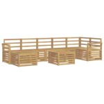 vidaXL Záhradná súprava gaučov 8 pcs Biela 59 x 59 x 37 cm – Obrázok 2