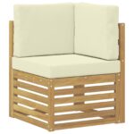 vidaXL Záhradná súprava gaučov 8 pcs Biela a krémová 59 x 59 x 37 cm – Obrázok 4