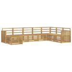 vidaXL Záhradná súprava gaučov 8 pcs Biela 306 x 187,5 x 73 cm – Obrázok 2