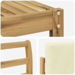 vidaXL Záhradná súprava gaučov 8 pcs Biela a krémová 308 x 190 x 73 cm – Obrázok 6