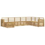 vidaXL Záhradná súprava gaučov 8 pcs Biela 310 x 191,5 x 73 cm – Obrázok 2