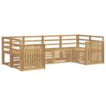vidaXL Záhradná súprava gaučov 6 pcs Biela 245 x 128,5 x 73 cm – Obrázok 2
