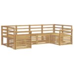 vidaXL Záhradná súprava gaučov 6 pcs Biela 245 x 130,5 x 73 cm – Obrázok 2