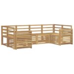 vidaXL Záhradná súprava gaučov 6 pcs Biela 245 x 132,5 x 73 cm – Obrázok 2