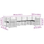 vidaXL Záhradná súprava gaučov 7 pcs Biela 304 x 128,5 x 73 cm – Obrázok 6