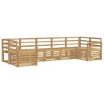vidaXL Záhradná súprava gaučov 7 pcs Biela 304 x 130,5 x 73 cm – Obrázok 2