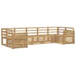 vidaXL Záhradná súprava gaučov 7 pcs Biela 304 x 132,5 x 73 cm – Obrázok 2