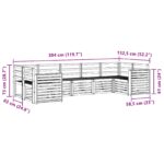 vidaXL Záhradná súprava gaučov 7 pcs Biela 304 x 132,5 x 73 cm – Obrázok 6