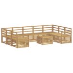 vidaXL Záhradná súprava gaučov 10 pcs Biela 59 x 59 x 37 cm – Obrázok 2