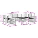 vidaXL Záhradná súprava gaučov 10 pcs Biela 59 x 59 x 37 cm – Obrázok 8
