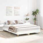 vidaXL Rám postele 2 pcs Biela 152 x 203 cm Kompozitné drevo