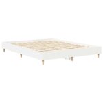 vidaXL Rám postele 2 pcs Biela 152 x 203 cm Kompozitné drevo – Obrázok 7
