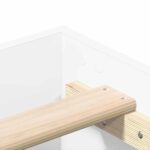 vidaXL Rám postele 2 pcs Biela 152 x 203 cm Kompozitné drevo – Obrázok 8