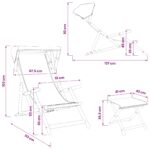 vidaXL Lehátko 4 pcs 3 Poloha Masívne eukalyptové drevo Viacfarebný – Obrázok 10