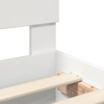 vidaXL Rám postele s čelnou doskou Biela 140 x 190 cm Kompozitné drevo – Obrázok 10