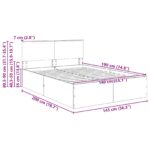 vidaXL Rám postele s čelnou doskou Biela 140 x 190 cm Kompozitné drevo – Obrázok 13