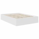 vidaXL Rám postele s čelnou doskou Biela 140 x 190 cm Kompozitné drevo – Obrázok 5