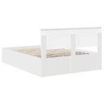 vidaXL Rám postele s čelnou doskou Biela 140 x 190 cm Kompozitné drevo – Obrázok 9