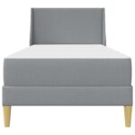 vidaXL Rám postele s matracom Svetlosivá 90 x 190 cm látka – Obrázok 6